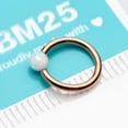 thumbnail image 4 of Rose Gold Fire Opal Basic Bendable Twist Hoop Ring, 4 of 4