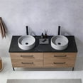 thumbnail image 5 of Trento 60" Double Sink Bath Vanity in North American Oak w/ Black Sintered Stone, 5 of 12