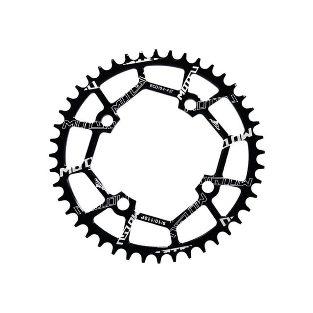 Bicyclette 104BCD Roue à Chaîne Vélo Rond Roue Boulon Anneau Pièces Chainring Chaîne à Vitesse Unique Noir 42T
