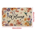 thumbnail image 3 of EGNMCR Welcome Doormat Collection Front Door Mats For Indoor/Outdoor Spring Summer Fall Floral Entryway Rug Decor Loop pile rug, 3 of 6