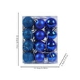 thumbnail image 2 of F 24Pcs Christmas Tree Ornament Glossy Matte Glitter Plastic Christmas Ball Small Hanging Decor 1.57Inch Diameter Variant F, 2 of 4
