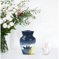 thumbnail image 7 of JAGASY Fishing Small Urn For Brother - Water Boat Birds Decorative Urns for Human Ashes Keepsake - Blue Mini Urn for Ashes Adult Male - Miniature Cremation Urns for Sister - (3 Inch), 7 of 7
