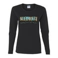 thumbnail image 2 of Wild Bobby Godfidence- Knowing I Can't But He Can Blue and Brown Cheetah Print Inspirational/Christian Women Graphic Long Sleeve Tee, Black, Small, 2 of 6
