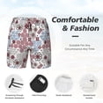 thumbnail image 5 of Lsque Mens Swim Trunks Abstract Floral Pattern - Bathing Suit Compression Liner - Beach Swim Shorts Swimwear - (S-3XL) - Stretch Quick Dry -X-Large, 5 of 9