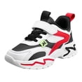 thumbnail image 2 of AUDeals Kids Basketball Shoes - Air Cushion Mid Top Breathable Mesh Sneakers for Toddler Boys Girls (Red, 9-9.5 Years), 2 of 8