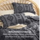 thumbnail image 3 of Juego de edredón Bedsure King Size gris oscuro con diseño boho acolchado, 3 piezas, 3 of 8