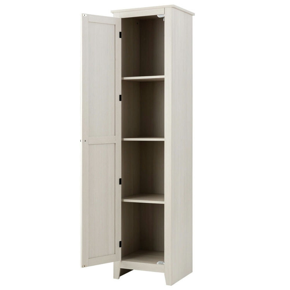 Finihen Bathroom Storage Cabinet, Bathroom Floor Cabinet, Linen Tower Bathroom Storage Cabinet Tall Slim Side Organizer with Shelf, for Bathroom, Living Room, Bedroom, Kitchen, White Finihen Bathroom Storage Cabinet, Bathroom Floor Cabinet, Linen Tower Bathroom Storage Cabinet Tall Slim Side Organizer with Shelf, for Bathroom, Living Room, Bedroom, Kitchen, White