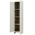 thumbnail image 3 of Resenkos Linen Tower Bathroom Storage Cabinet Tall Slim Side Organizer with Shelf-White, Bathroom Cabinets for Entryway Storage, Home Office Furniture, 3 of 9