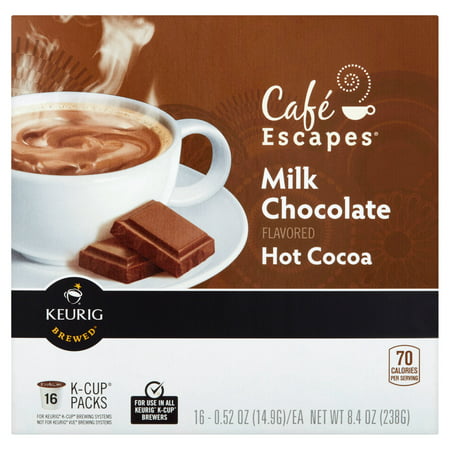Cafe Escapes Milk Chocolate Hot Cocoa Coffee Pods, 16 pods ...