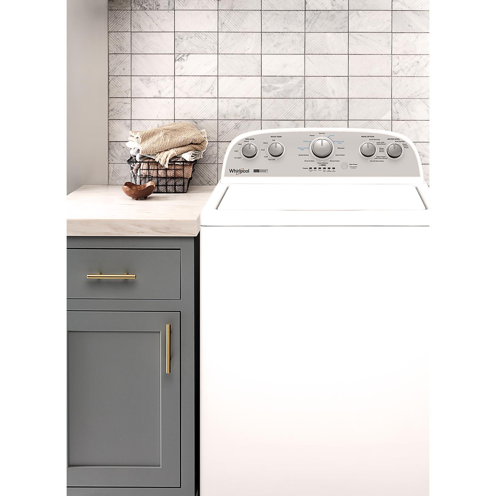 Whirlpool Brand New WTW4957PW, 3.8-3.9 Cu. Ft. 2 in 1 Top Load Washer with Removable Agitator Capacity 3.8 Cu ft