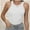 White, variant on Women's Sleeveless Full Length Fitted Racerback Workout Crew Neck Basic Tank Top