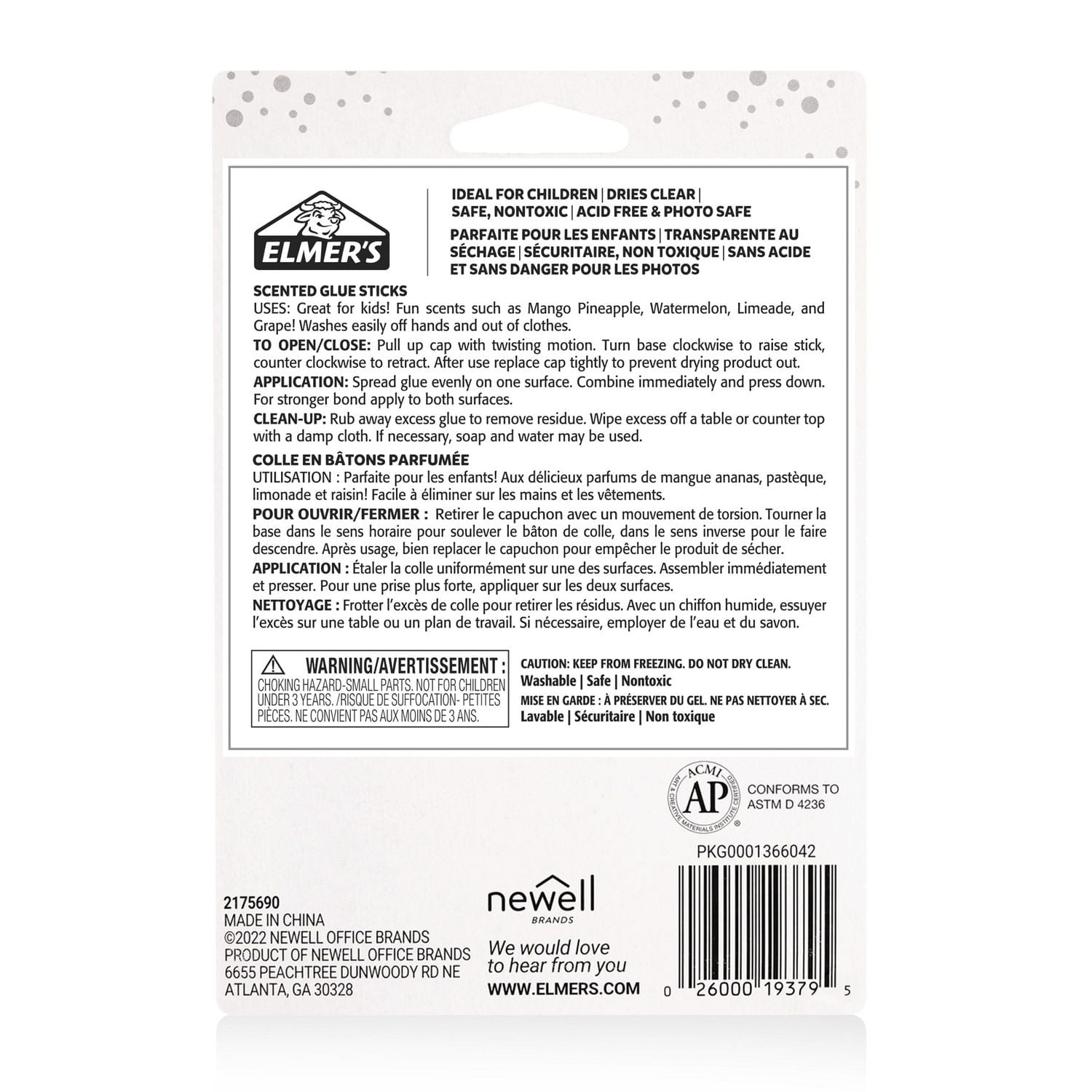 Elmer’s Scented Clear Glue Sticks, Safe and Nontoxic, Assorted Scents, 6g each, 4 Count, Elmer's