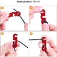 thumbnail image 4 of CHAO Tensor de cuerda de leva (azul), tienda de campaña de aluminio Tensor de corredor Guyline accesorios de cuerda para toldo hebilla de cuerda abierta de tres ojos, 4 of 5