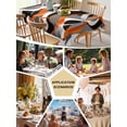 thumbnail image 5 of Abstract Stripes Table Cloth, Retro Modern Orange Black Gray Lines Waterproof Tablecloth for Rectangle Tables, Reusable Washable Fabric Table Cover for Restaurant Kitchen Dining Tables 60"x84", 5 of 6