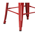 thumbnail image 3 of 24" High Red Metal Backless Counter Height Stool For Indoor or Outdoor Use, 3 of 5