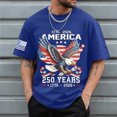 thumbnail image 2 of 250 Anniversary USA Shirt Mens Flag Tshirt 250th America Anniversary Tee 250 Years Patriotic Tops, 2 of 6