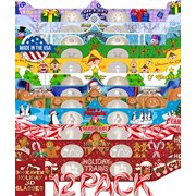 Holiday 3D Glasses 12 Pack - with 3DHeaven Exclusive Styles Holiday Treats and Holiday Trains - 12 Different