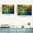 thumbnail image 6 of ONETECH Lake Waterfall Natural Picture Wall Art Landscape Canvas Prints Painting Home Decor Tree Picture for Living Room Bedroom Kitchen Office Decoration 20x40 Wooden Frames Artwork 20x16inch, 6 of 6