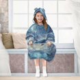 thumbnail image 7 of FORMRS Wearable Blanket Hoodie with Sleeves for Kids Cozy Flannel Sweatshirt, Night Floating Whale, 7 of 7