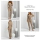 thumbnail image 5 of Conjunto de pantalones con cuello en V hombros caídos conjunto de 2 piezas con cintura elástica pantalones con puños ceñidos conjunto de moda para vacaciones para mujeres ANGGREK Otros, 5 of 6