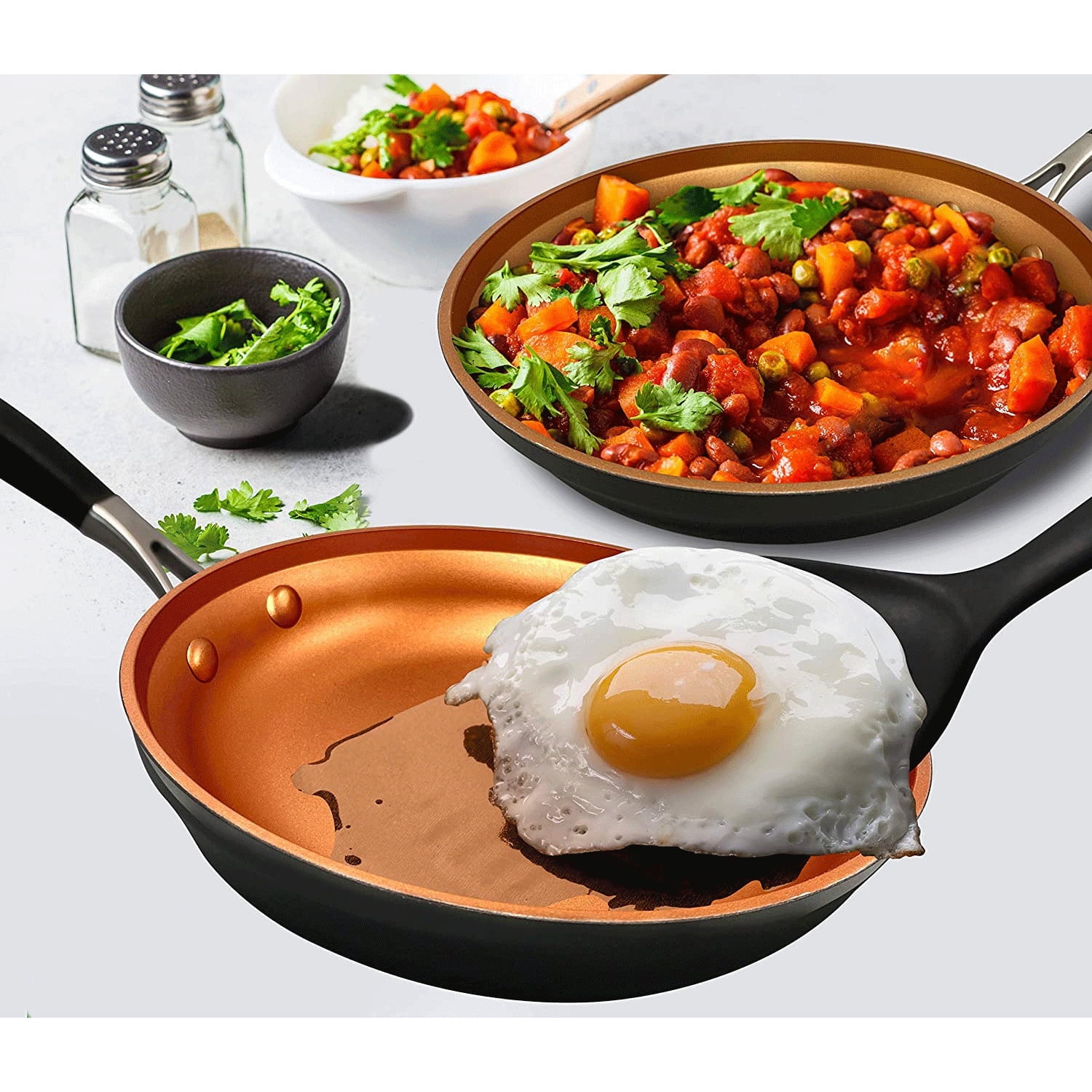 NutriChef 14 Piece Nonstick Ceramic Kitchen Cookware Pots and Pans Set