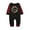 Black, variant on Odeerbi Christmas Pajamas for Family Holiday Plaid Long Sleeve Family Christmas Pajamas Matching Sets Dad Casual Plaid Print Tops Pants Set Two-Piece Sleepwear Xmas PJs Set Black