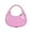 Pink, variant on Women Retro Polka Dot Hobo Shoulder Bag, Glossy Leather Mini Crescent Handbag with Detachable Crossbody Strap, Fashion Casual Small Underarm Purse for Daily Shopping Dating Travel