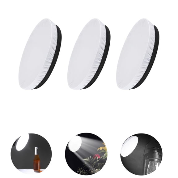 4-Pack Universal Diffuser Sock,7-inch/18cm Soft White Screen Cover,Reflector Lamp Sock for Most Studio Strobe Lights,Monolights & Speedlites