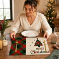 thumbnail image 4 of Dademeo Christmas Placemat Buffalo Plaid Snowflake Placemat, 12*18 Inch Winter Table Mats For Home Party Kitchen Dining Decor, 4 of 5
