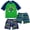 Navy/Green, variant on Boys Navy & Orange Sea Animals Rashguard Set, Big Boys, Size 8, 3-pcs, UPF 50+