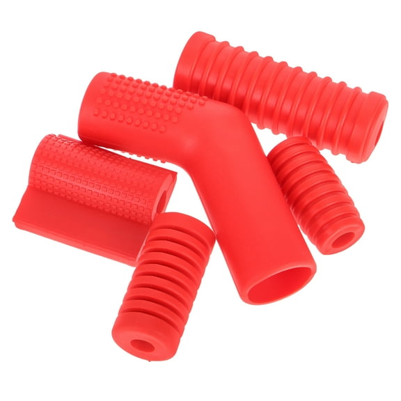 FRCOLOR 5Pcs Motorcycle Gear Shift Lever Cover Rubber Sock Boot Shoe Protectors Boot Shoe Shift Case Protectors Universal Motorcycle Gear Shift Rubber Protection Sleeve Red