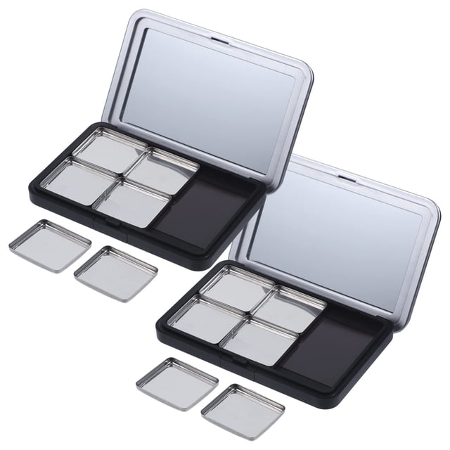 Paleta de sombras de ojos vacía Minkissy Magnetic con espejo, 2 unidades