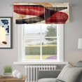 Abstract Black Red Geometric Art Valances for Windows Vintage ...