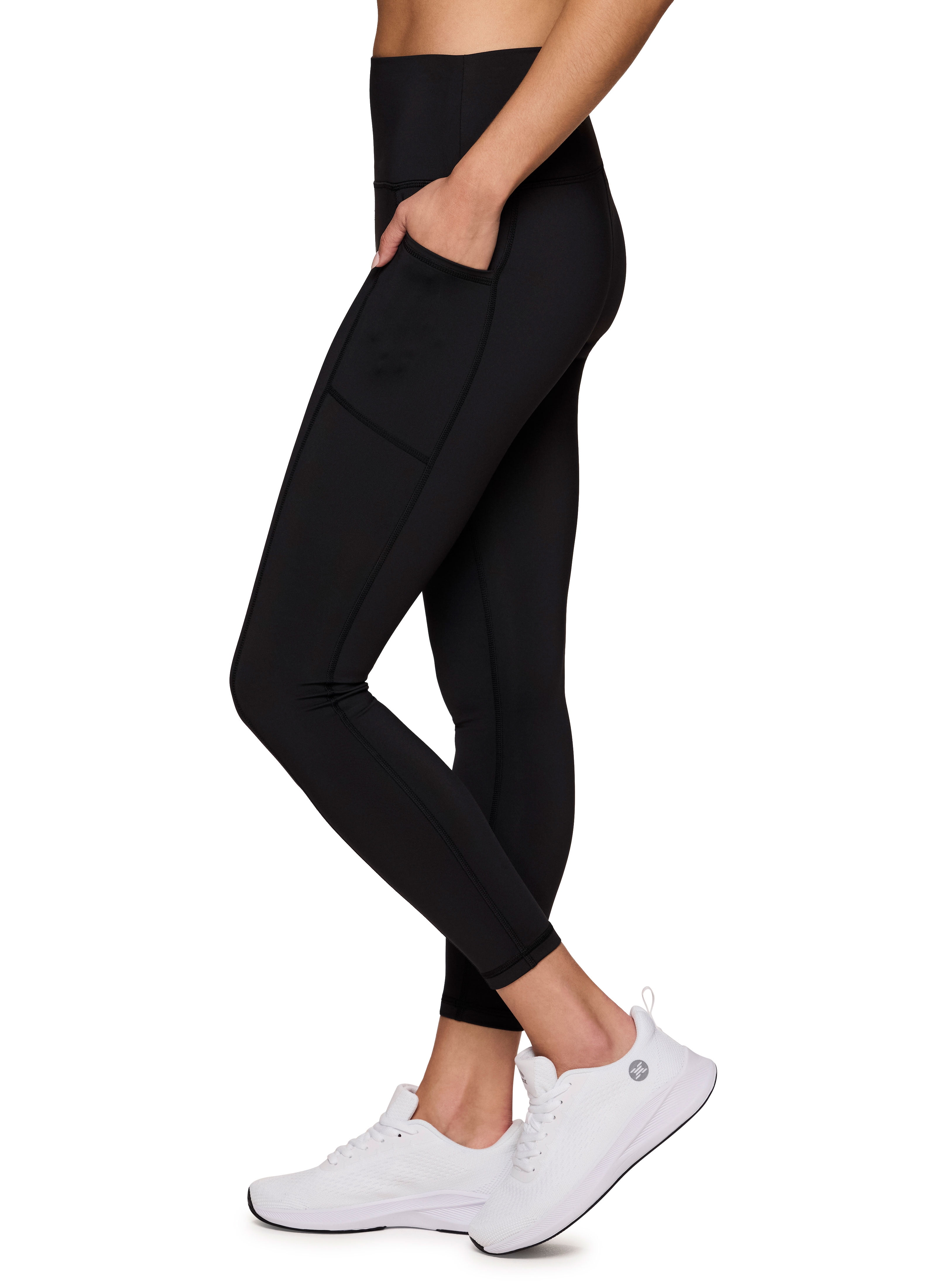 RBX Womens Activewear Leggings Black Stretch Full Length Pull On Wide Waist  26 - $11 - From Missy