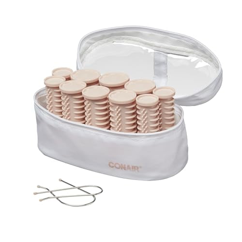 Instant Heat Compact Hot Rollers for Long, Medium, and All Hair - Curler Roller Clips Included 1 1/4-inch, 1-inch, 3/4-inch