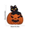 thumbnail image 3 of Halloween Doormat, Secure Grip Rubber Base Doormat, Black Cat Pumpkin Ghost Bat Shaped Seasonal Decor Mat For Entry Bathroom Bedroom Holiday Gift,23.62x15.74 in, 3 of 6