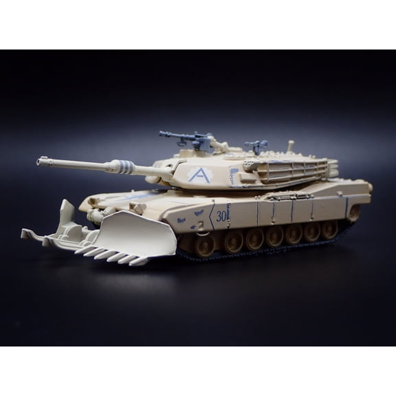 (Open Box) M1A1 ABRAMS TANK MILITARY DESERT STORM 1:100 SCALE DIORAMA DIECAST MODEL CAR