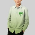 thumbnail image 2 of St. Patrick's Day Shirts Boys Girls Lapel Button Down Long Sleeve Print Tops Holiday Casual Stylish Cardigan (3-4 Years, White-E), 2 of 7