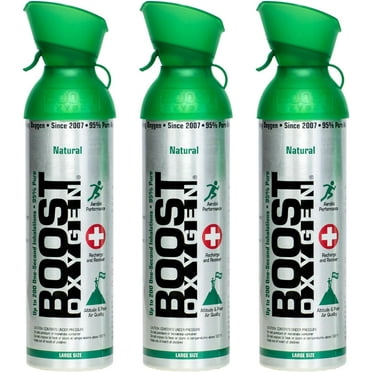 Boost Oxygen 10 Liter Respiratory Support - Natural- 3 Pack