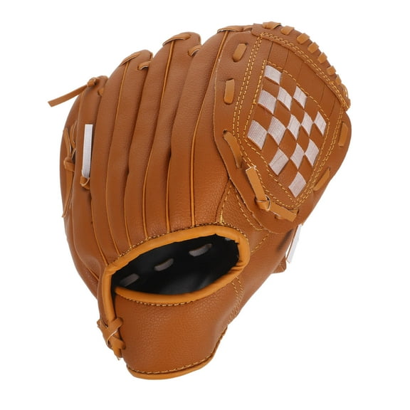 LEORX 1PC Youth Softball Catchers Mitt Infield Glove PU Yellow for Kids
