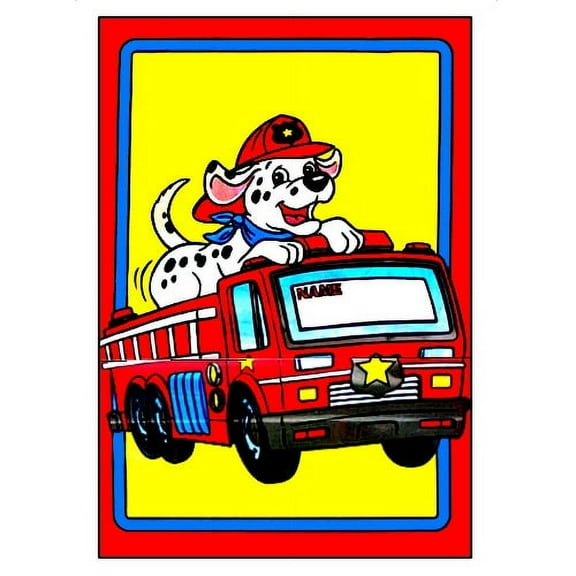 Various Rescue Vehicles 'Dalmatian Station' Favor Bags, Multicolor, 8 Count
