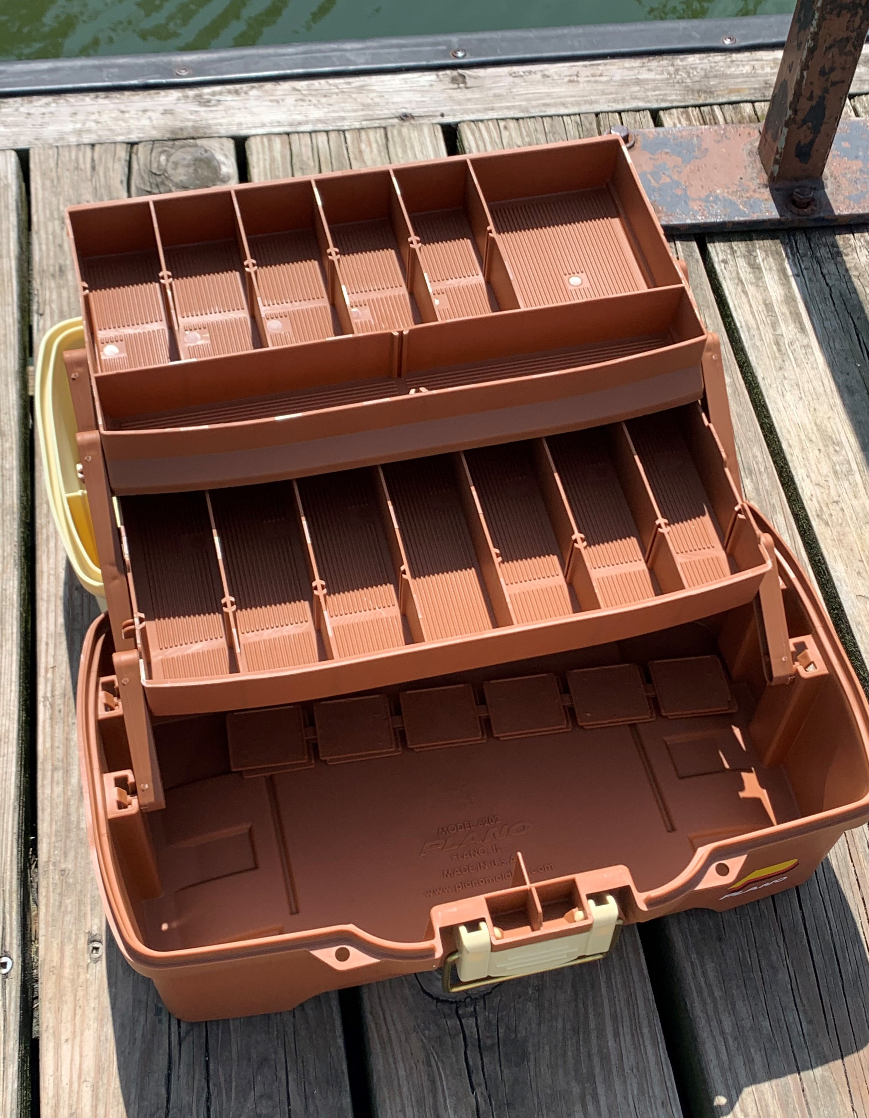 Vintage Plano 6303 Plastic Tackle Box 3 Tray Lure Organizer USA