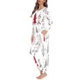 thumbnail image 2 of Renewold Women's Thermal Sleepwear Pajamas & Pants Bottoms Set Christmas Trees Snowflake Long PJ 2 Packs Comfortable Long Sleeve Shirt Daily Wear Size 5XL, 2 of 4