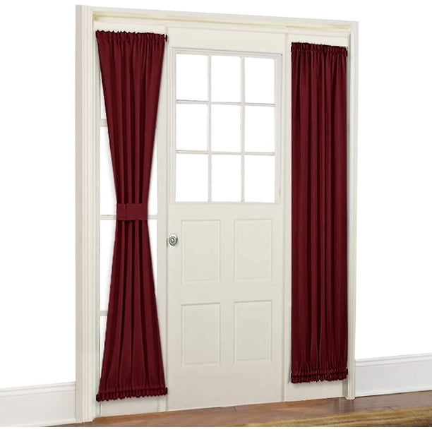 Panel de cortina de puerta de 1 pieza - Barra de oscurecimiento de la habitación Cortinas de puerta de vidrio corredizas Bloque de luz de privacidad para puerta francesa delantera $ 1 Panel Cortina de
