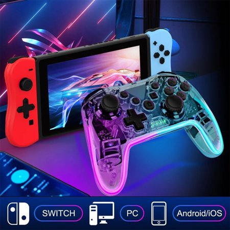 LNJLAN GAMINJA MG35 Wireless Gamepad RGB Light Bluetooth Controller PS3 Smart Phone Joystick With Phone Holder