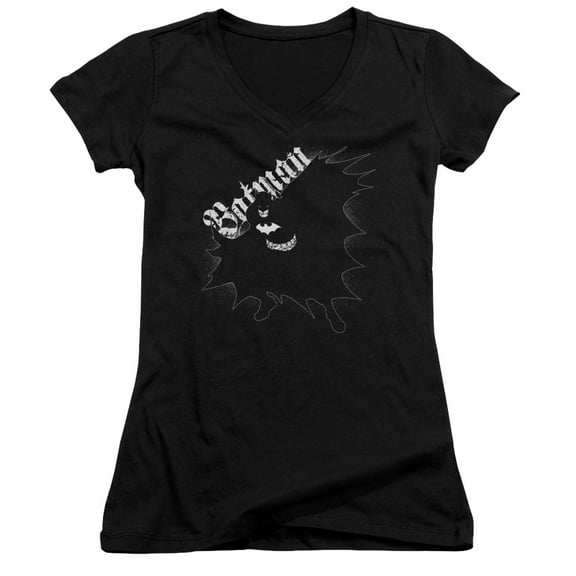 Batman Darkness Junior Women's T-Shirt V-Neck Black