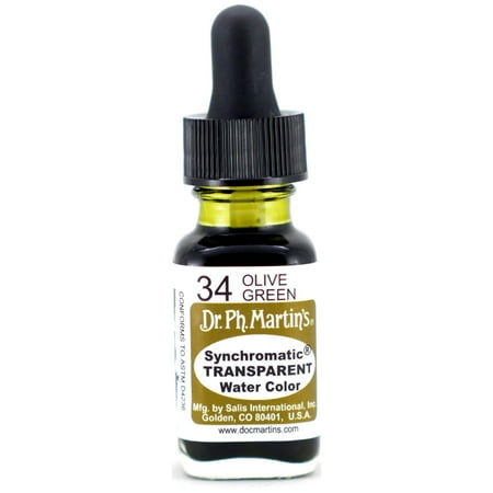UPC: 0090385434507 | Dr. Ph. Martin s Synchromatic Transparent Water Color  0.5 oz  Olive Green (34)