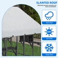 thumbnail image 3 of Dextrus 94" Large Outdoor Cat Cage, Weatherproof Metal Cat Enclosure with Roof, Multi-Level Cat Catio with 7 Platforms, 2 Resting Boxes and Cat Hammock Bed, Silver, 3 of 10