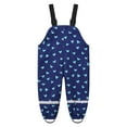 thumbnail image 5 of Kids Rain Pants Waterproof Bib Overalls for Kids Boys and Girls Bib Pants for Fishing and Rain Play Gear Dark Blue 6 Years-7 Years, 5 of 6
