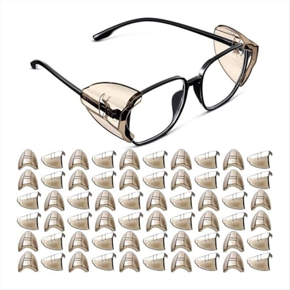 Safety Glasses Side for Prescription Eyeglasses Slipon SideShields Side Guards Black Transparent